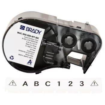 Brady Corporation M4C-500-595-WT-BK vinyl zwart op wit 12,70 mm x 7,62 m permanent (170818)