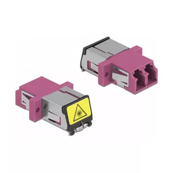Glasvezelkoppeling DeLOCK 86901 LC duplex bus naar LC duplex bus multimode violet