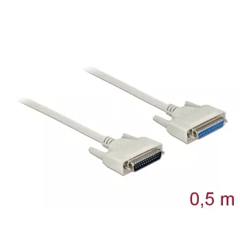 Seriële kabel DeLOCK 86907 beige 0,5m D-Sub 25 Pin