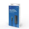 SAVIO-adapter USB-C 3.1 Gen.1 (M) naar RJ-45 Gigabit Ethernet (F), 1000 Mbps, AK-56, grijs
