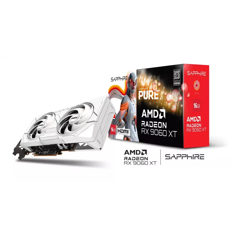 SAPPHIRE PURE Radeon RX 9060 XT Gaming OC 16GB videokaart