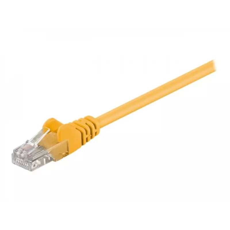 Wentronic Goobay CAT 5e patchkabel, U/UTP, geel, 15 m - CCA-kopermix (68351)