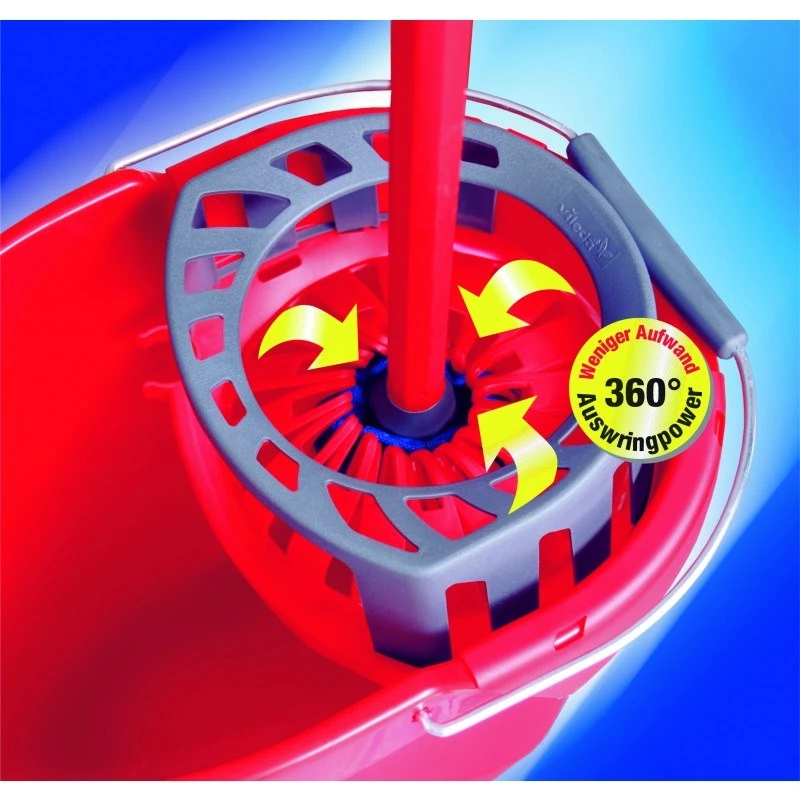 Vileda SuperMocio Torsion Power dweilemmer met wringer, rood
