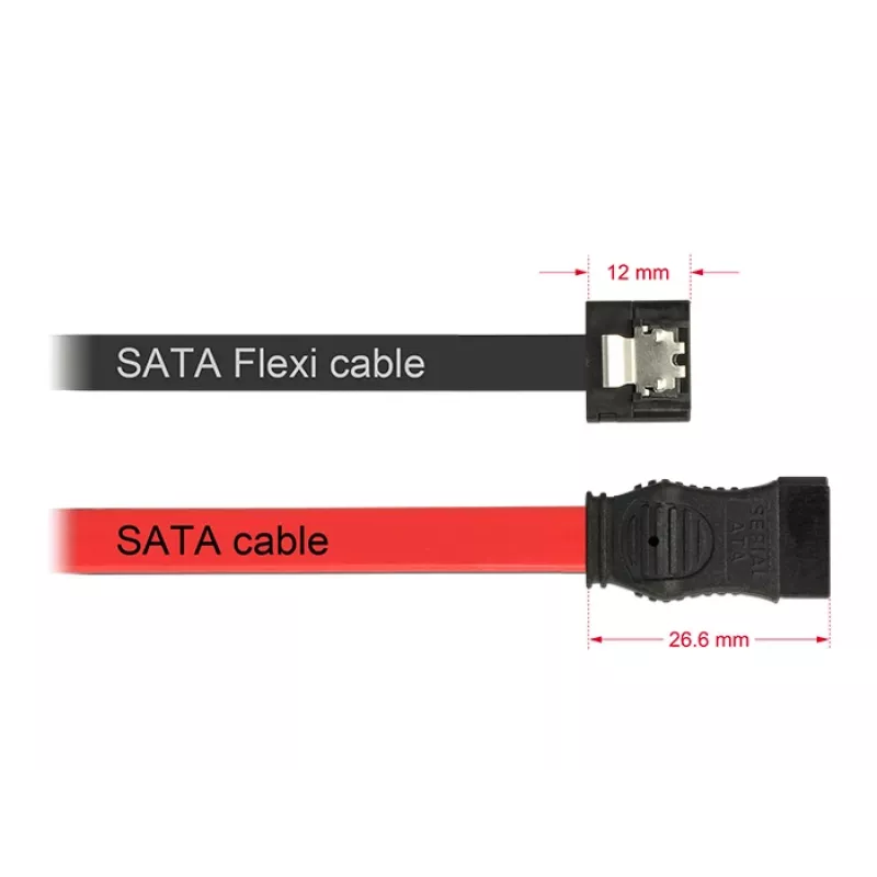 SATA-kabel DeLOCK 0,2m 2xSATAIII zwart