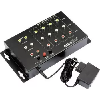 Composite-switch EUROLITE AVS-402 4-kanaals composite-videoswitch (model 81013101)