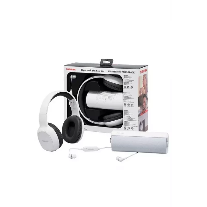 Hoofdtelefoon Toshiba Wireless Audio Triple Pack HSP-3P19 wit