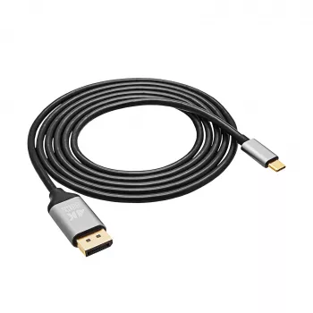 Akyga AK-AV-16 USB-C-naar-DisplayPort-kabel, 4K 60 Hz, 1,8 m, zwart