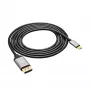 Akyga AK-AV-16 USB-C-naar-DisplayPort-kabel, 4K 60 Hz, 1,8 m, zwart