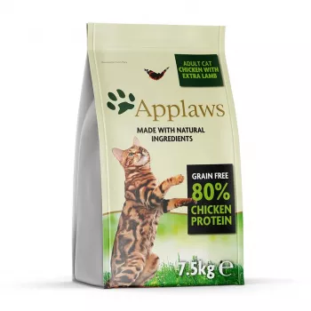 APPLAWS Kip met lam - Droogvoer voor katten - 7,5 kg