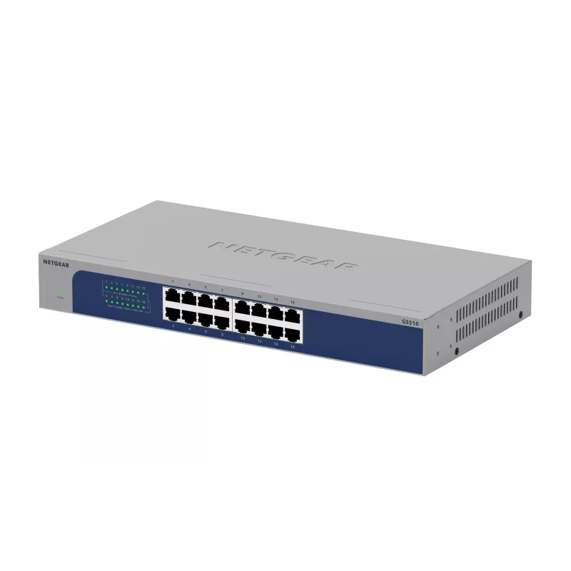 NETGEAR GS516-300EUS netwerkswitch unmanaged Gigabit Ethernet (10/100/1000) grijs