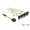 SCSI-kabel DeLOCK 85685 zwart geel 1 m 1 x Mini SAS HD SFF-8643 4 x SATA 7 pin