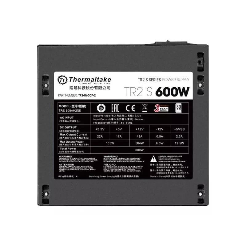 Voeding Thermaltake TRS-600AH2NK 600 W