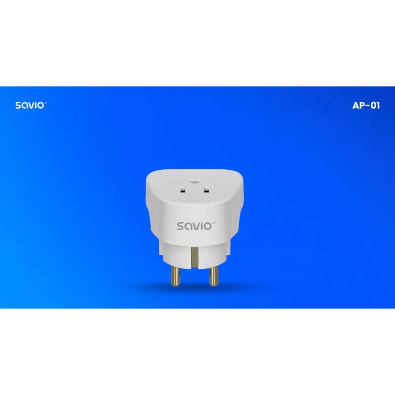 SAVIO AP-01 reisadapter, US-stopcontact – EU-stekker