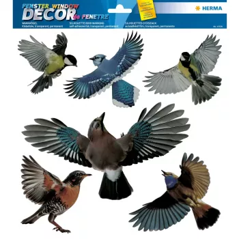 Decoratieve sticker HERMA 15539 folie veelkleurig afneembaar vogel