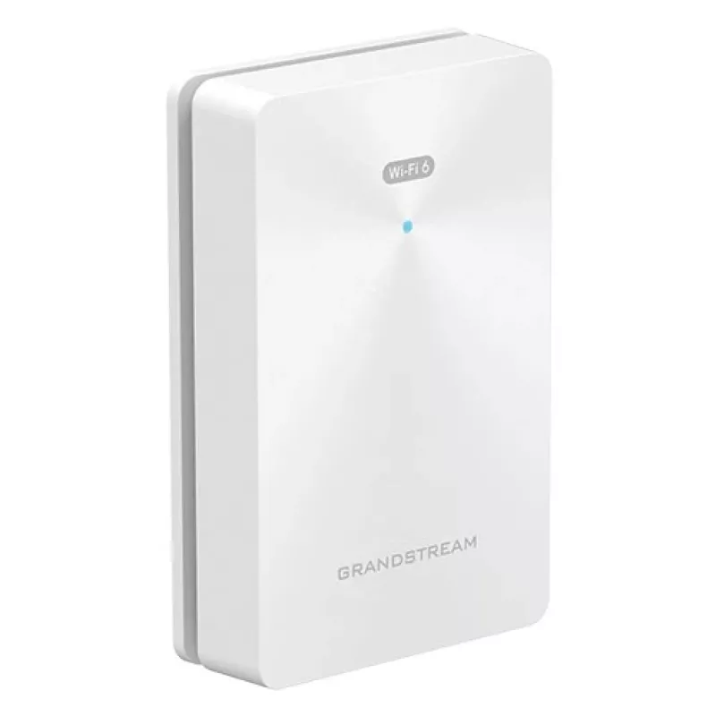 Grandstream GWN7661E inbouw Wi-Fi 6 access point voor wandmontage, AX3000, dualband 2,4/5 GHz, 3 Gbps, MU-MIMO, PoE/PoE+, Gigabit-poorten, 256 clients