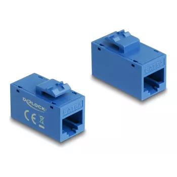 Keystone-module DELOCK 90642 — platte RJ-45-inzet, blauw, 16,2×30×20,5 mm