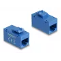 Delock 90642 Keystone-module RJ45-bus naar RJ45-bus, Cat.6A UTP, blauw