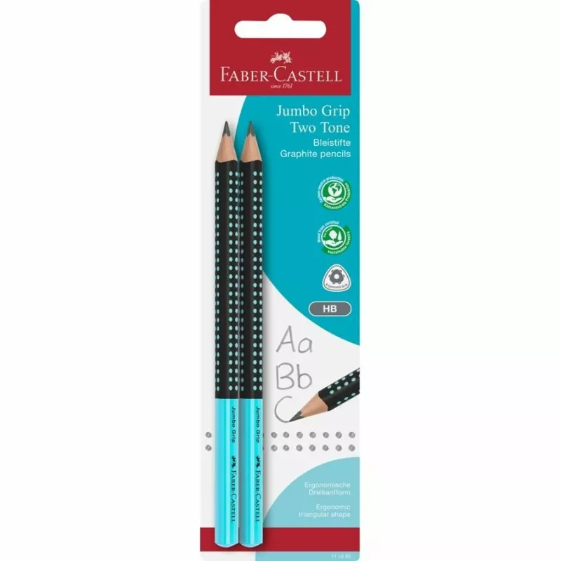 FABER-CASTELL potlood Jumbo Grip Two Tone 2xBS BK