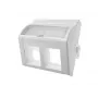 Adapter 45x45 2xRJ45 convex haaks Alantec OS022 — 2-poorts RJ45 hoekadapter