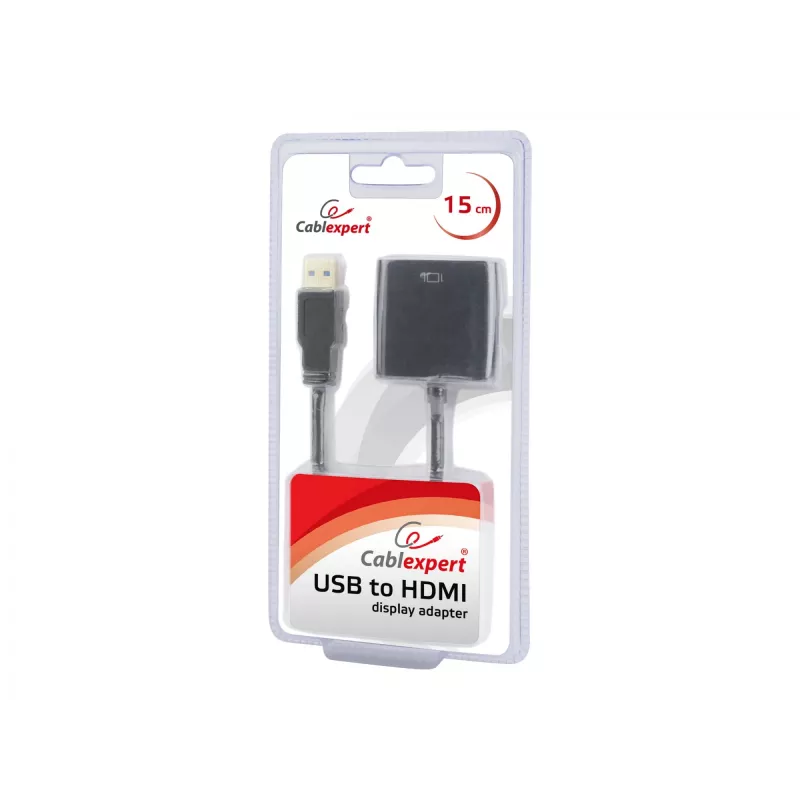 GEMBIRD A-USB3-HDMI-02 USB-grafische adapter, HDMI-uitgang, tot 1920x1080, zwart, 36 g