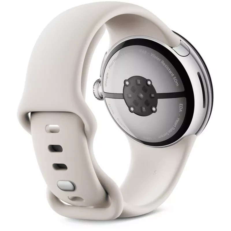 Google Pixel Watch 3 LTE sportband 41 mm, zilver/porselein