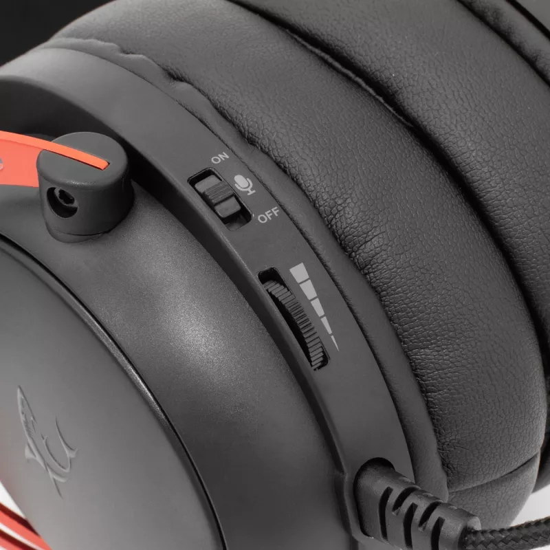 Koptelefoon White Shark GH-2341 Gorilla zwart/rood