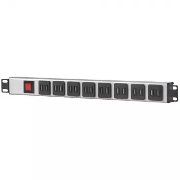 Intellinet 19 inch rackmount 16-poorts USB-A power distribution unit (CEE 7/7), met overspanningsbeveiliging netschakelaar, max. 2,1 A per module, 2 m netsnoer (Euro 2-polige stekker)