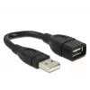 USB-kabel DeLOCK 15cm USB 2.0 USB A zwart