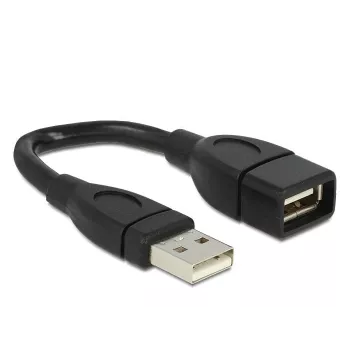 USB-kabel DeLOCK 15cm USB 2.0 USB A zwart