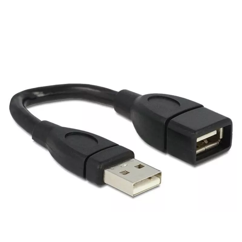USB-kabel DeLOCK 15cm USB 2.0 USB A zwart