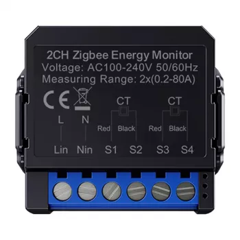 Slimme bidirectionele energiemeter Avatto ZWPM16-2 ZigBee — energiebewaking voor verbruik en opwekking