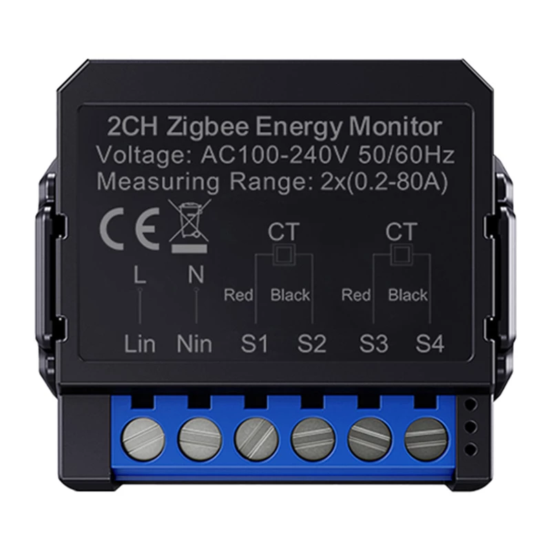 Slimme bidirectionele energiemeter Avatto ZWPM16-2 ZigBee — energiebewaking voor verbruik en opwekking