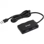Yenkee YHB 4341BK 4-poorts USB 3.0-hub met Micro USB-voedingsingang