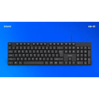 Savio KB-01 toetsenbord home/office USB QWERTY US Engels zwart