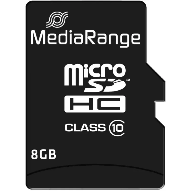 Geheugen Micro Sdhc 8GB C10/W/ADAPTER MR957 Mediarange
