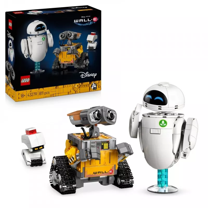 LEGO Disney Pixar 43279 WALL-E en EVE bouwset, 811 stuks, 18+