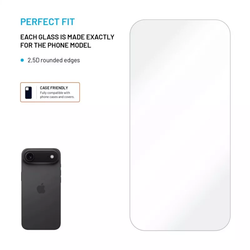 Fixed screen protector | Apple | iPhone Air | tempered glass | transparant | 2.5D