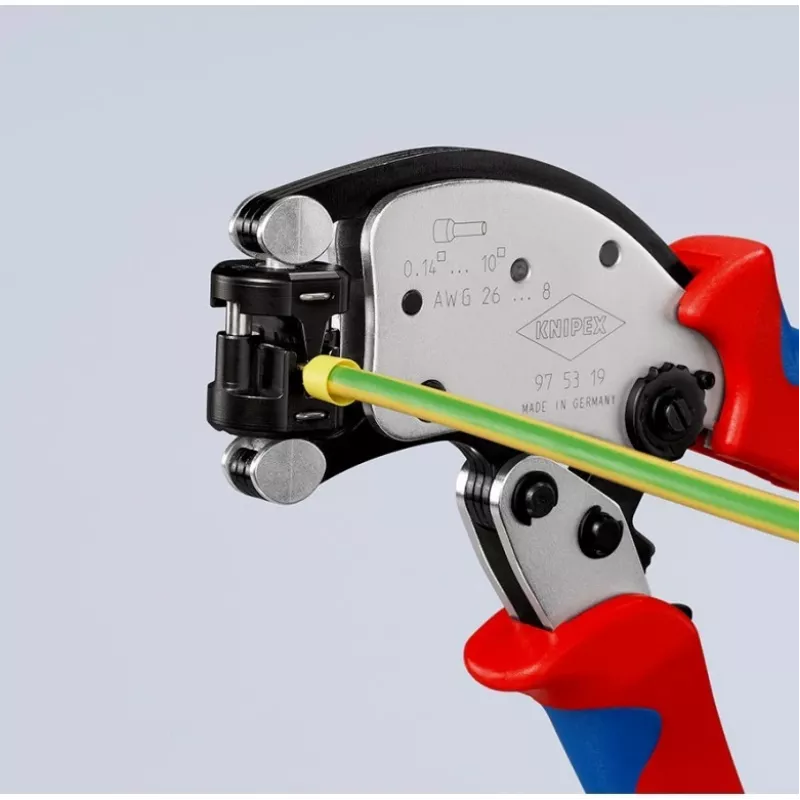 KNIPEX Twistor T zelfinstellende krimptang, adereindhulzen-krimptang