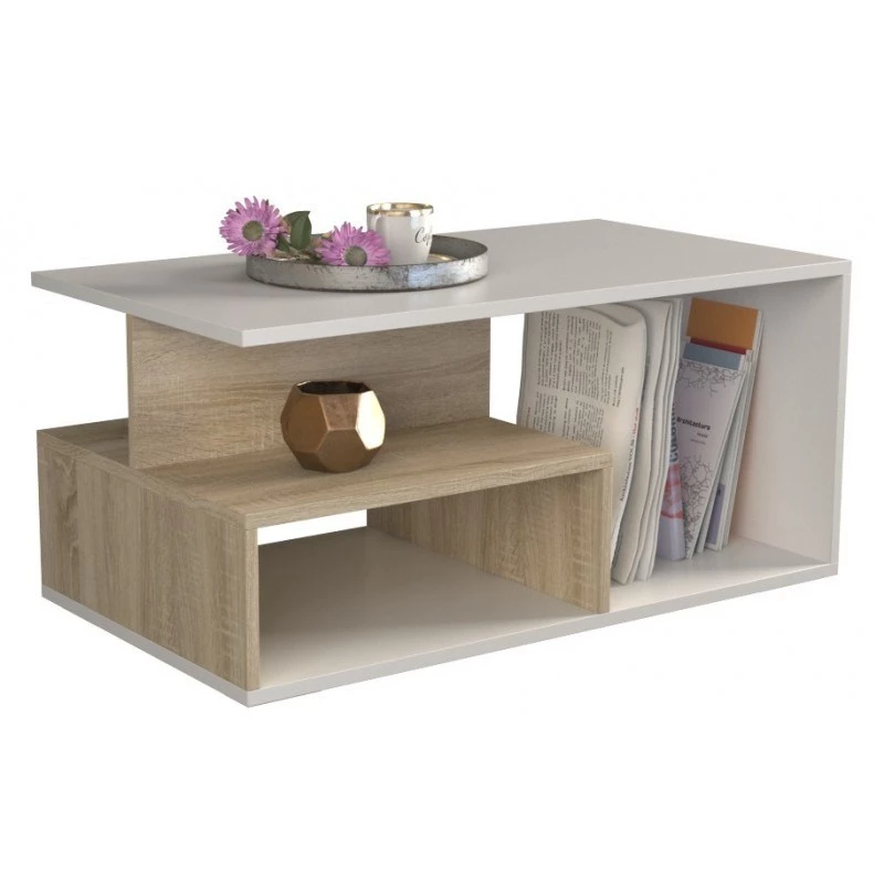 Topeshop PRIMA SON MIX salontafel / bijzettafel / eindtafel, salontafel, vrij gevormd, 1 poot