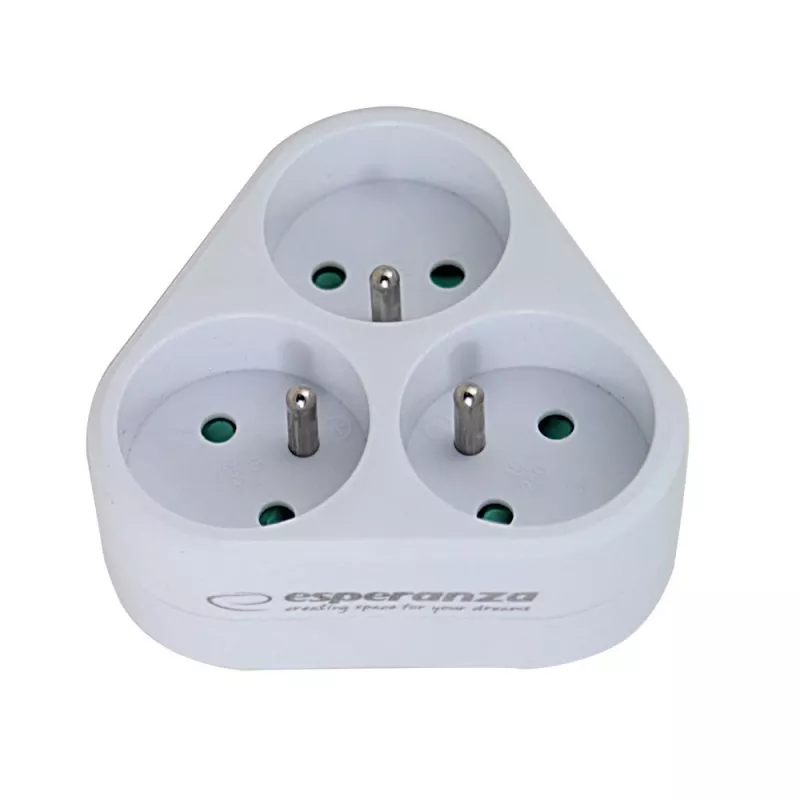 Esperanza ELK303W stekkerdoos, 3 stopcontacten, wit