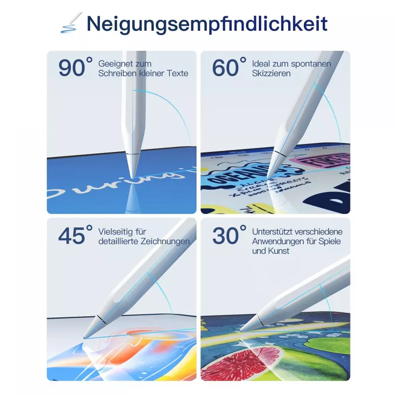 Stylus Pen Inateck PCL005_WHITE — compatibel met iPad Pro, iPad Mini, iPad 6–10