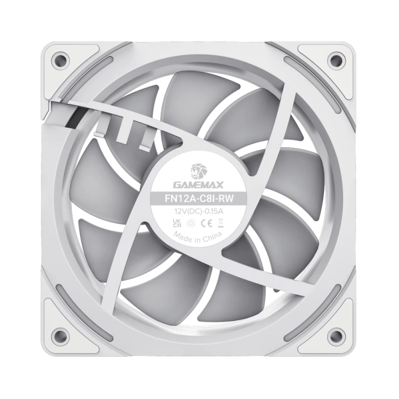 Gamemax | behuizingsventilator | KF300R BK | wit