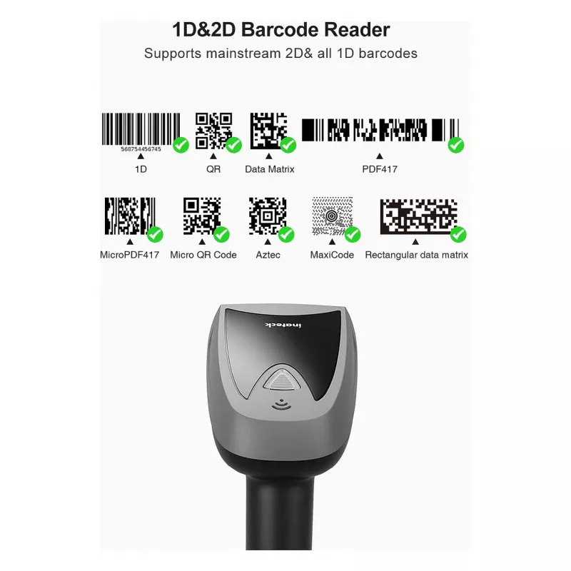 Inateck barcodescanner 52 zwart [BCST-52_black]
