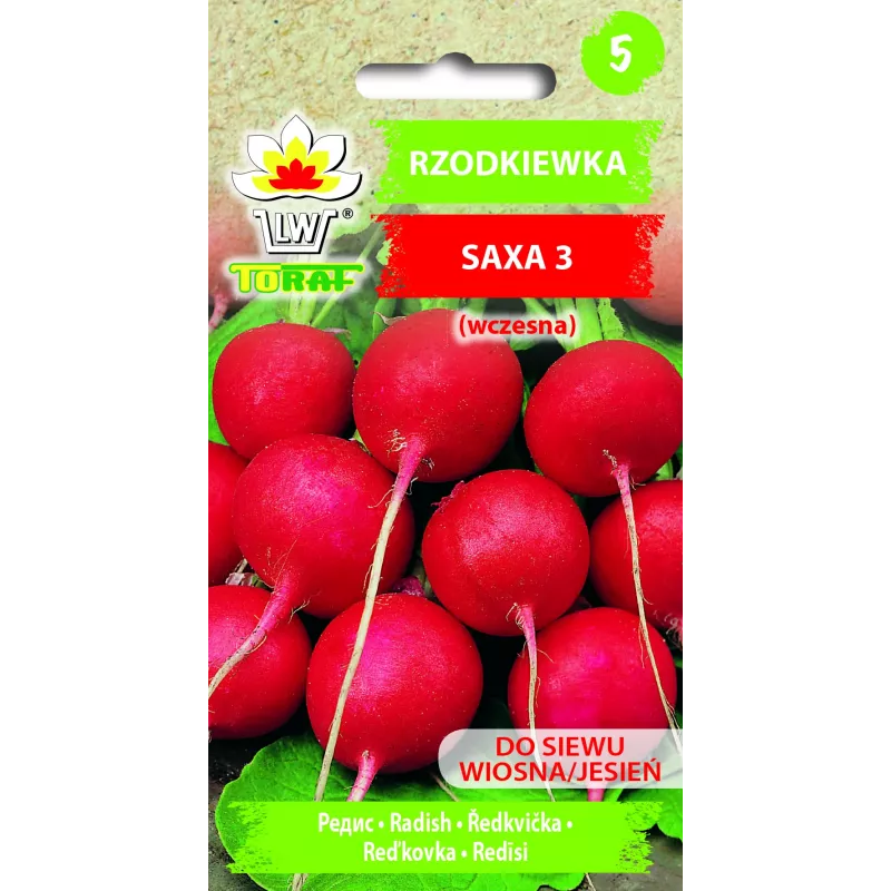 Saxa 3 radijszaden, 10g groentezaden verpakking