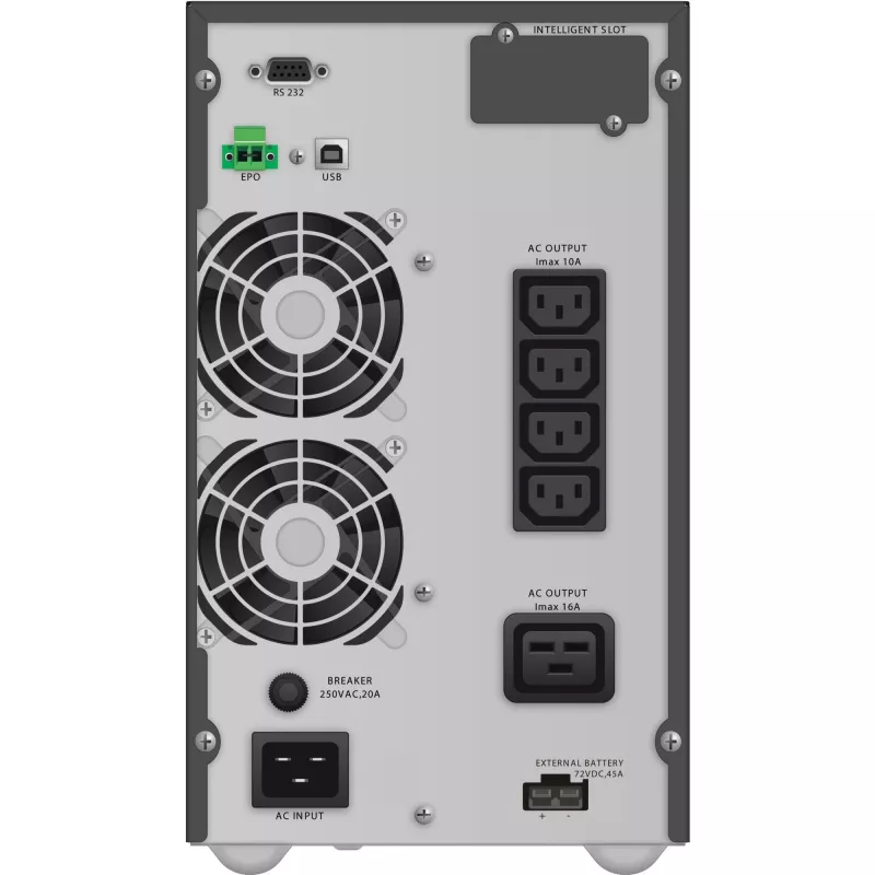 PowerWalker VFI 3000 TGB dubbelconversie (online) 3 kVA 2700 W 5 AC-uitgangen