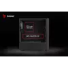 PC-behuizing SAVIO Noctis Flow RGB — Cube, ATX/Mini-ITX, 3x 120 mm frontventilatoren, zijvenster van gehard glas, max. GPU 35 cm