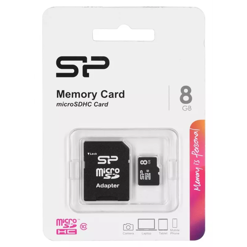Silicon Power SP008GBSTH010V10SP geheugenkaart 8 GB MicroSDHC Class 10