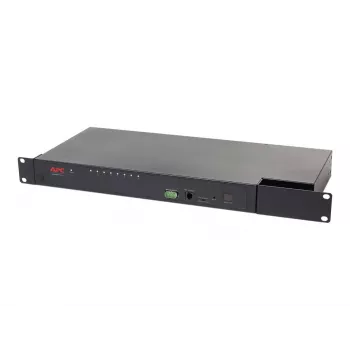 KVM-switch APC KVM0108A, 8-poorts PS/2 VGA, 1U rack, 1600x1200, zwart