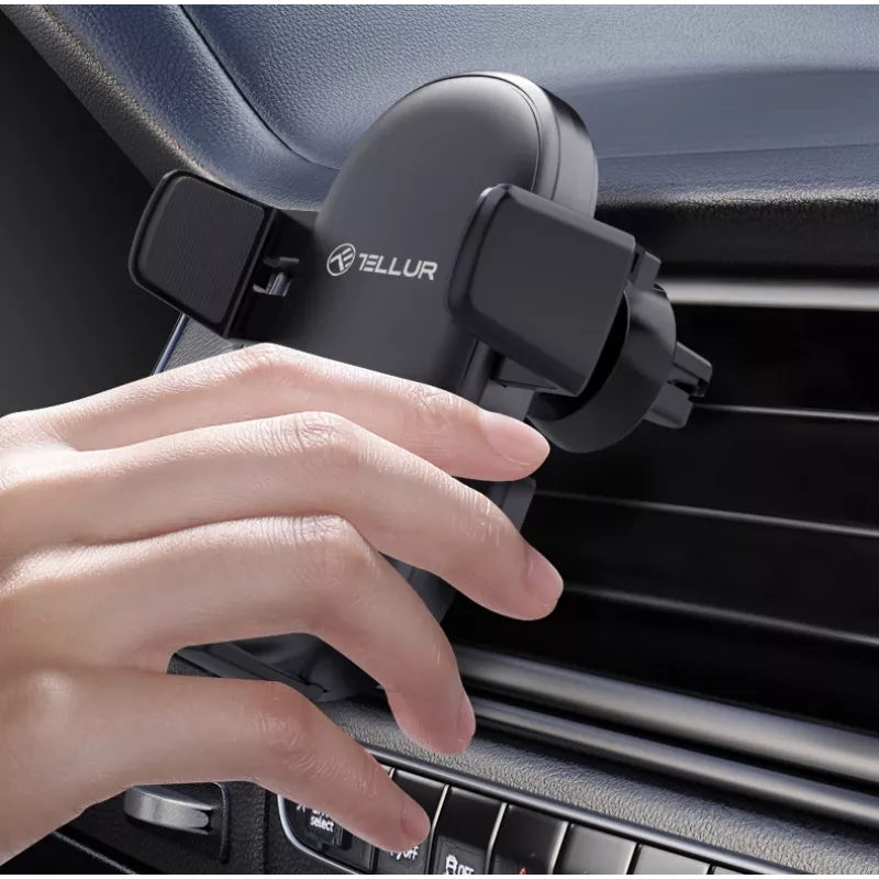 Autohouder Tellur CMH10 zwart — verstelbare dashboardhouder voor smartphones