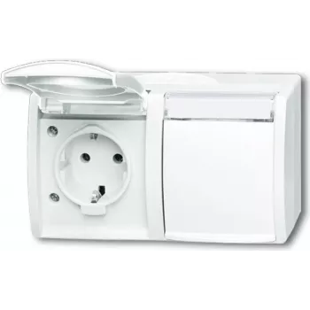 Busch Jaeger 2084-0-0715 stopcontact CEE 7/3 wit (2084-0-0715)